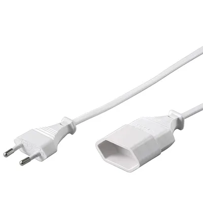 [118309] Euro Power Extension Cable 3m. hvid