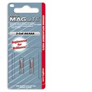 [118336] Glødepærer til Mini MagLite Pk=2stk.2xAA/AAA
