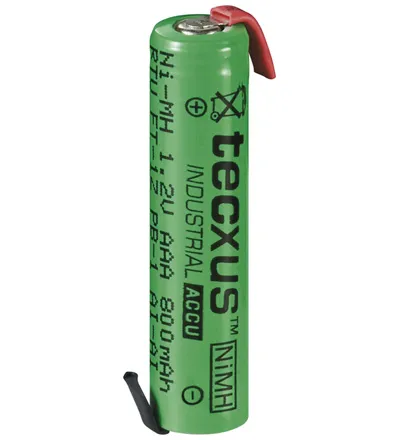 [119652] AAA 10,5x43,5mm. 800mAh NIMH med loddeflige
