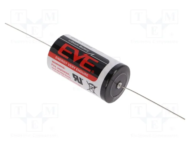 [119677] C 26,2x50,0mm. 3,6V 8500mAh. med trådender