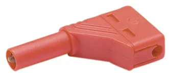 [120938] Sikkerhedsbanan stik 4mm vinkel RØD
