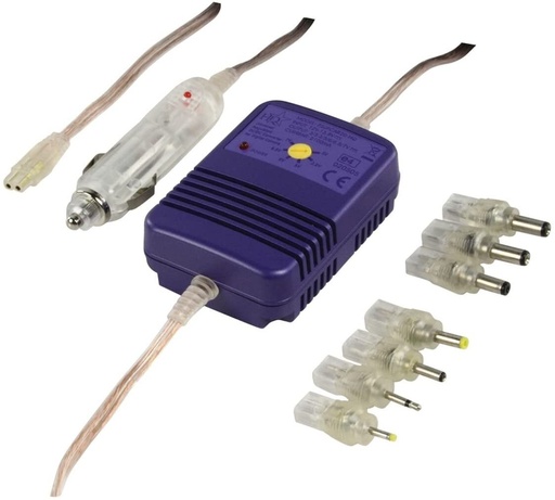 [120990] 12V DC Universal Billader, 3-7V, 2100mA