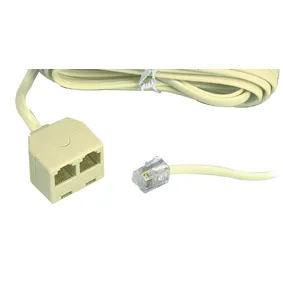 [121525] RJ11-RJ11 HAN/HUN(x2) kabel, 15m, BEIGE
