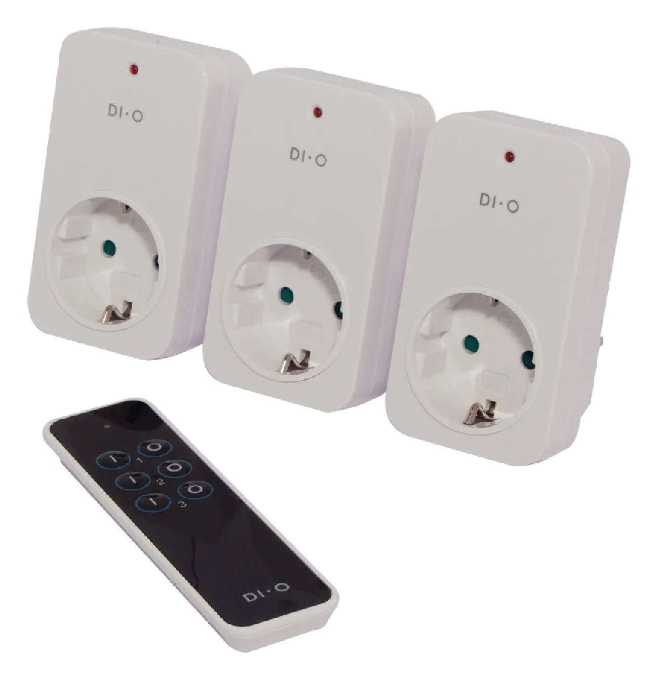 [121754] DI-O STARTER KIT WITH 3X ON/OFF SOCKET + 3 CHANNEL REMOTE CONTROL
