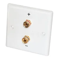 [121787] DYNAVOX Højttalerterminal, vægmontering, 2 x banan, hvid