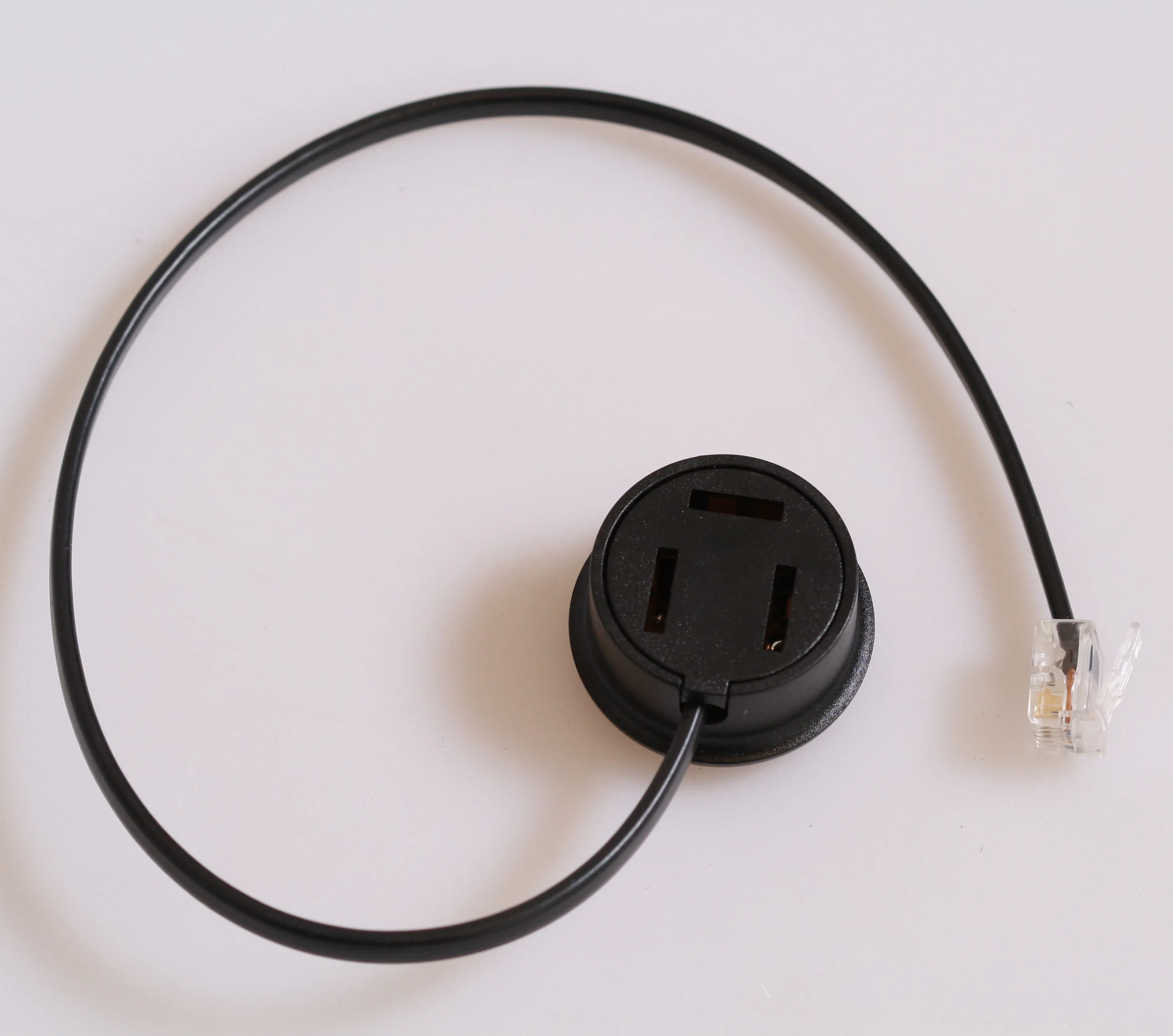 [122948] Telefon-adapter, treben HUN <-> RJ11 han, 30cm, SORT