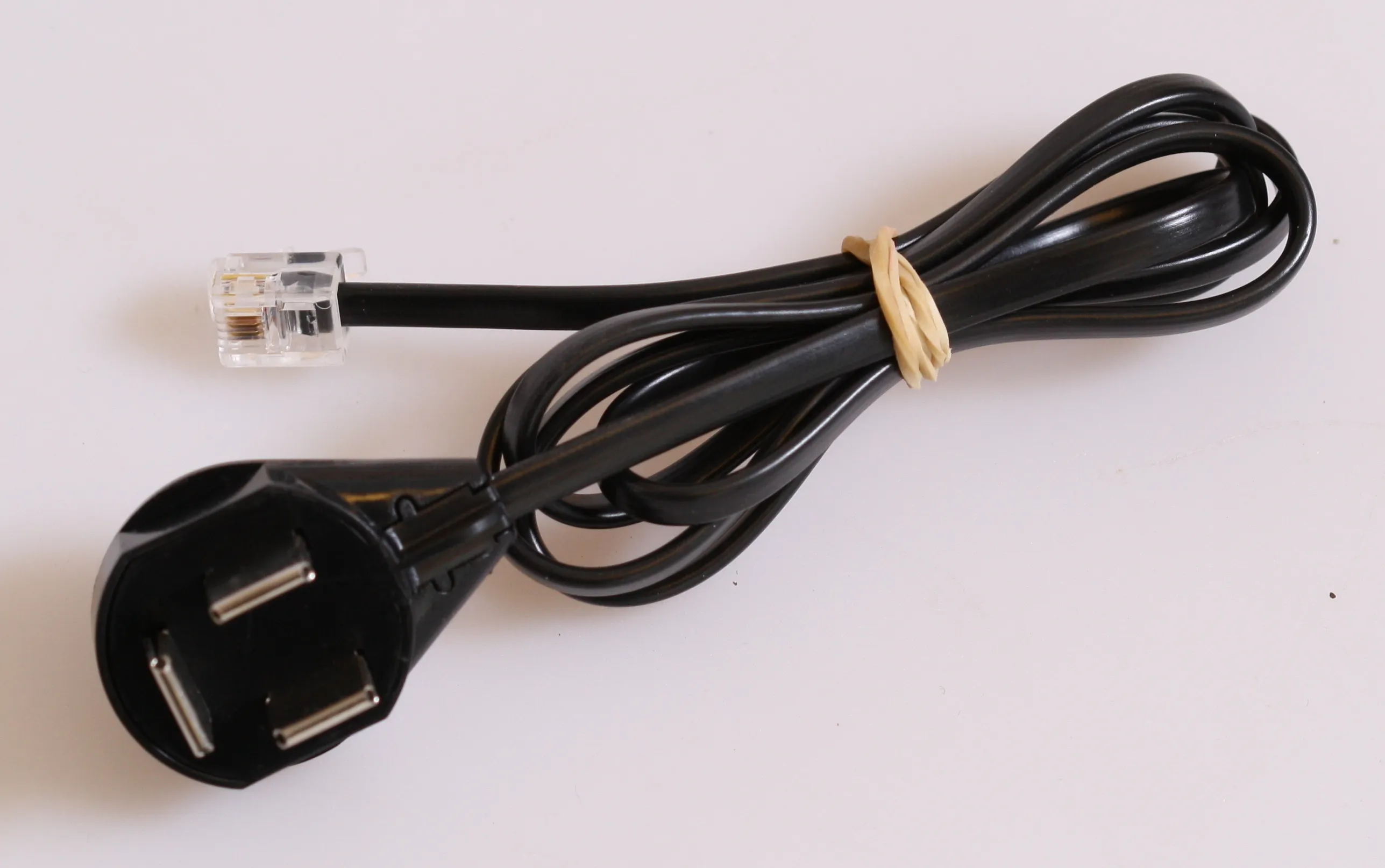 [122952] Telefonkabel, 6P4C RJ11 - 3 pol, 1m, SORT