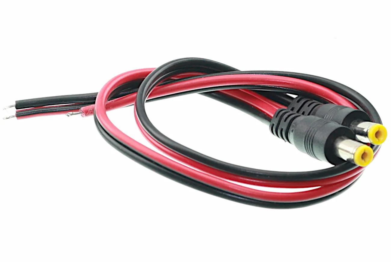 [126569] DC-DC 5,5x2,1mm 30cm Maks 2A, 2 stk.