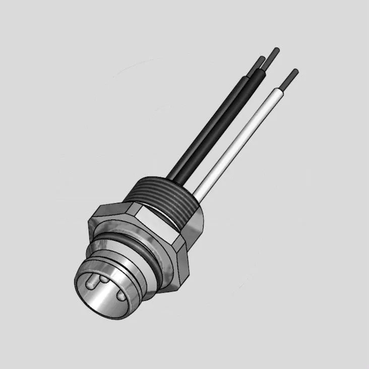 [126873] Male Socket with Wires 3-Pole