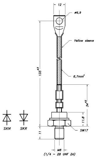 Diode 800V 45A DO-8 | B2C