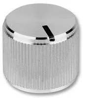 [128540] Aluminiumsknap for 4mm aksel, Ø12x14mm, ALU, MED indikatorstreg