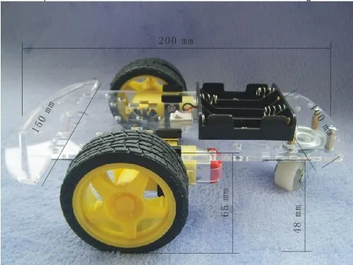 [129700] Smart Robot Car Chassis Kit with Speed Encoder and Battery Box