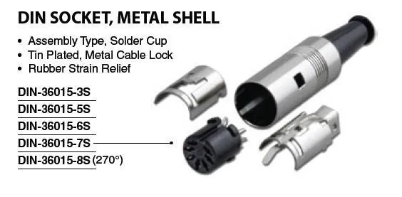[131269] DIN HUN 5-pol 240¤ Metal POSE med 10 stk.