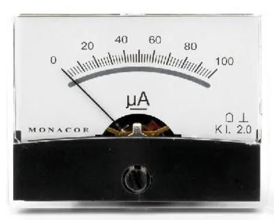 [99364] Drejespoleinstrument, 100uA 60x46mm.