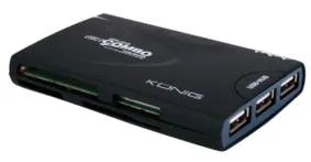 [99499] 3-ports USB-HUB m/indbygget kortlæser