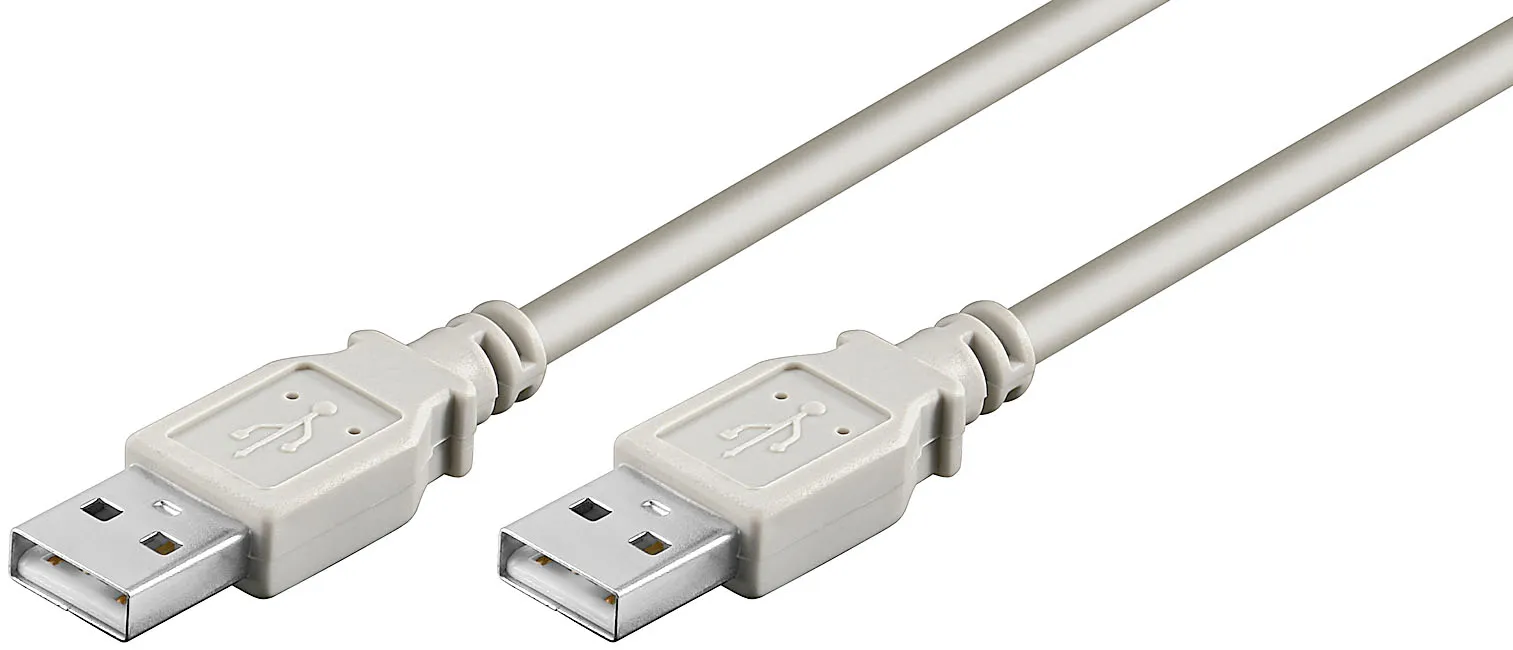 [100169] USB 2.0 kabel, standard, A til A, 1,80 meter, GRÅ