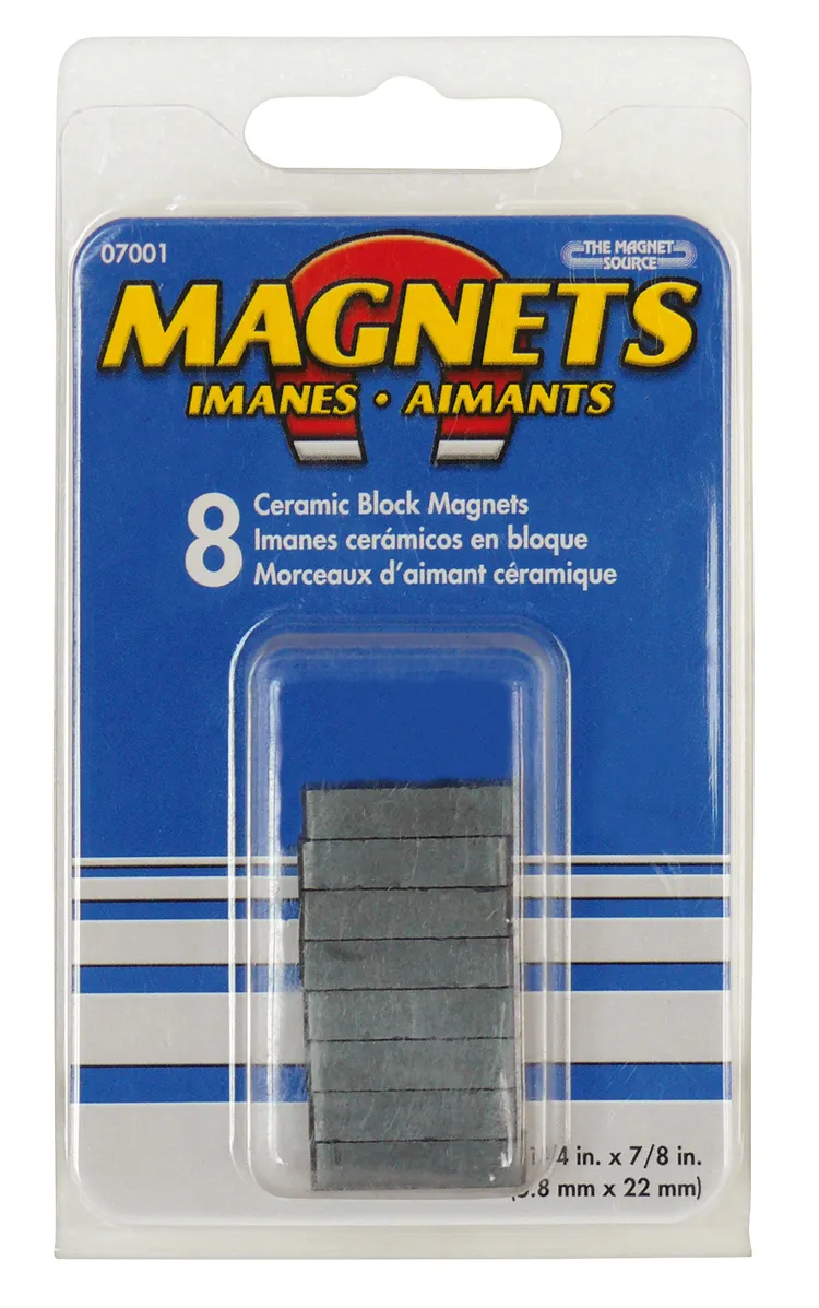 [100247] Rektangulær magnetsæt, 22 x 5 x 5,5mm, 8 stk.
