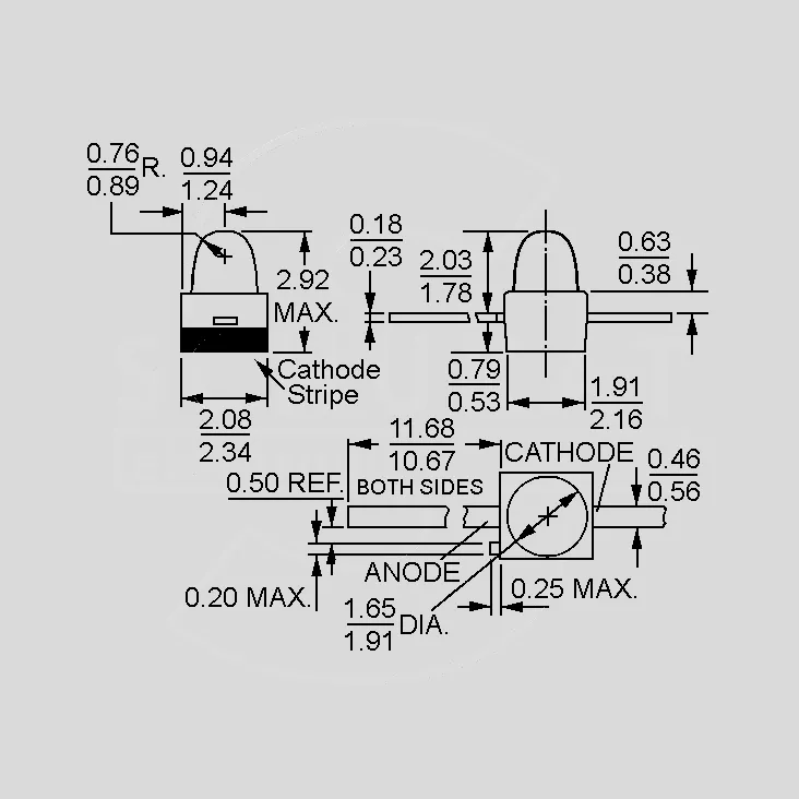 [107788] PIN Photodiode Water-clear 6μA Straight