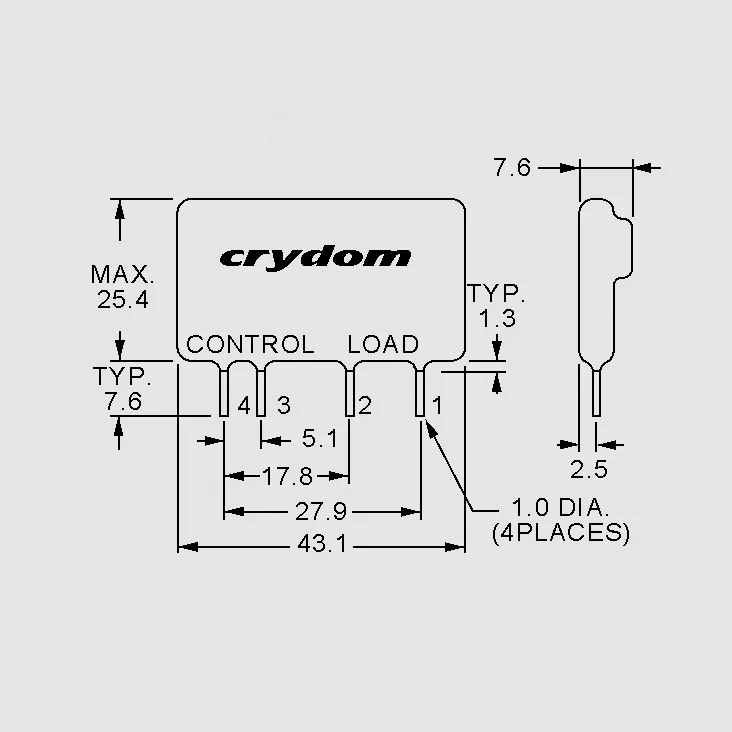 [107948] Solid State Ucntrl: 15÷32VDC; 5A; 12÷280VAC Z-Vers. SIP4