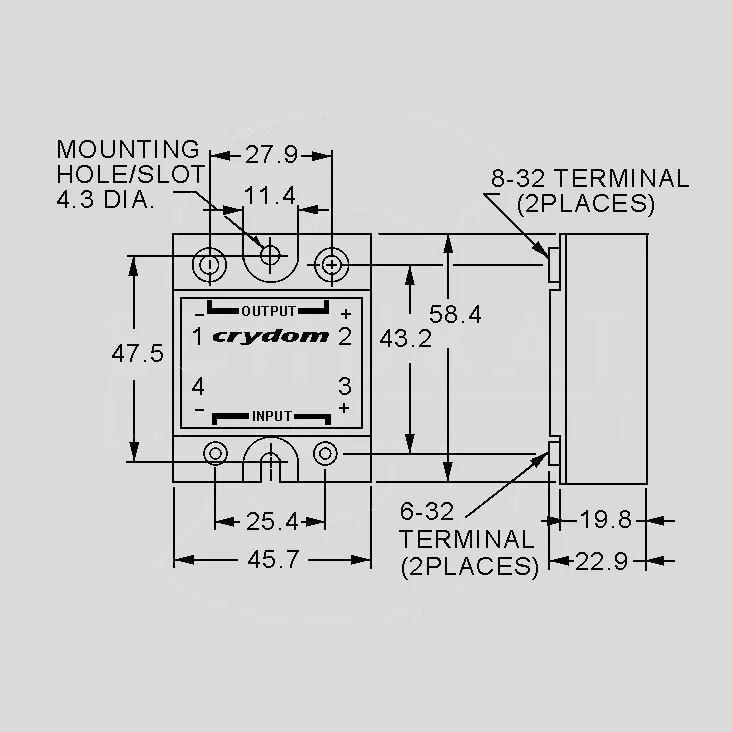 [107975] Solid StateUcntrl: 3.5÷32VDC; 7A; 1÷100VDC MOSFET-Out