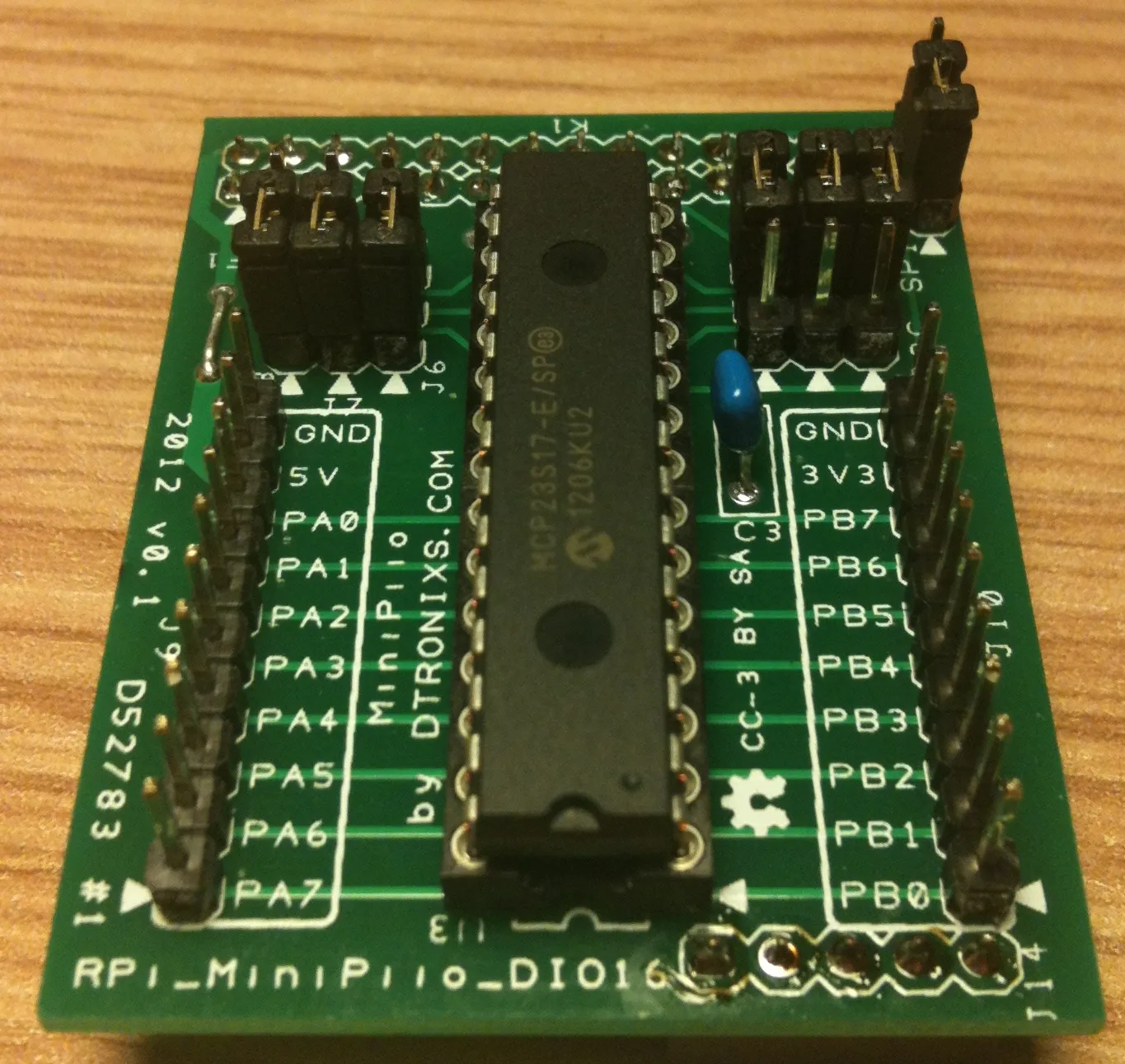 [123726] MiniPiio DIO16 Digital input/output udvidelse til Raspberry Pi