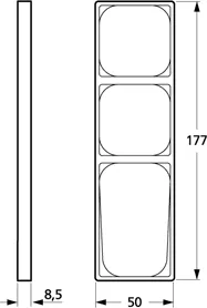 [123744] LK Fuga ramme 50 3,5 modul HVID