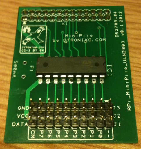 [123803] MiniPiio ULN2803 udvidelse til Raspberry Pi
