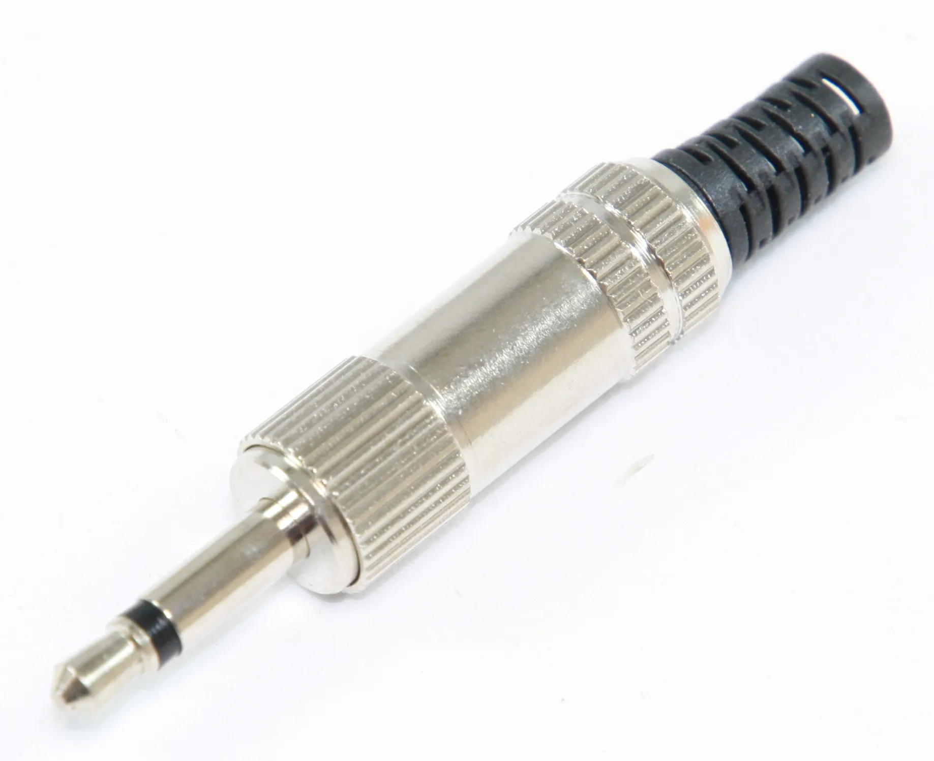 [123949] 3.5 Mono han Metal with plastic Spring (max Ø4mm kabel)