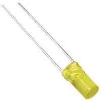 [124324] 3 mm LED FLAD TOP, GUL