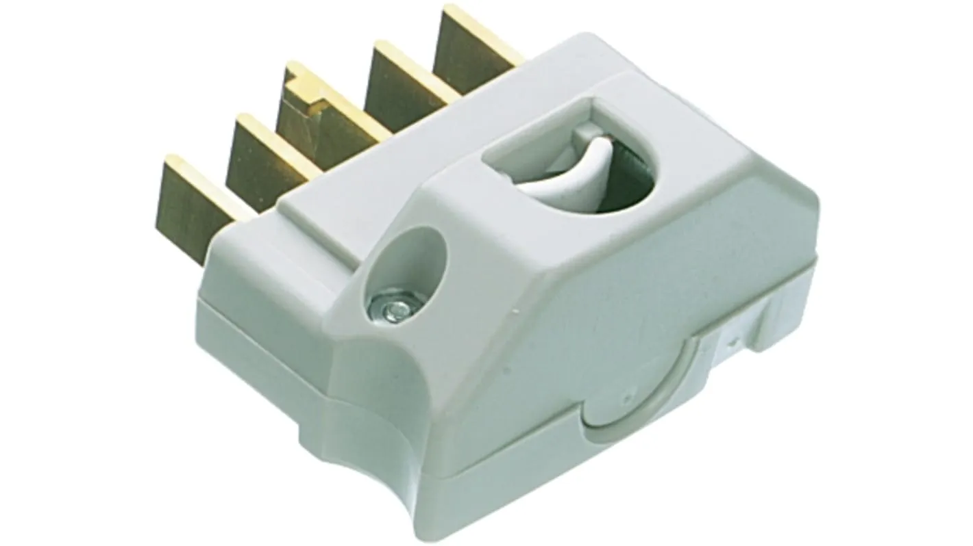 [124550] Kraftstik Han 5 POLET 380V 16A, Vinkel GRÅ