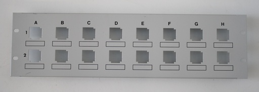 [124887] Frontpanel 16 x hul (25,7 x 26mm) 3U
