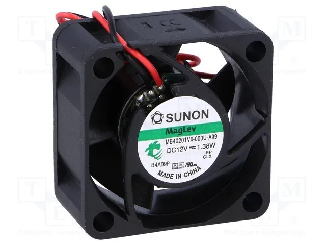 [124897] Fan 12V 40x20 V 18,3m³/h 27,5dBA