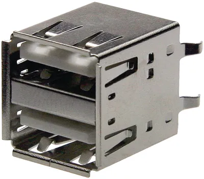 [125021] Fatning, lige USB A 2x4P