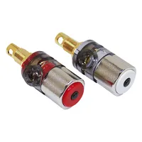 [125034] DYNAVOX højttalerterminaler ""Pro Metal"" 1xHVID + 1xRØD