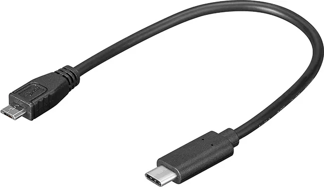 [136769] USB 2.0 Micro-B til USB 3.1 Type C / 0,2mtr.