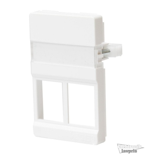 [137078] Dataudtag for 2x Keystone RJ45 1.5 modul, hvid