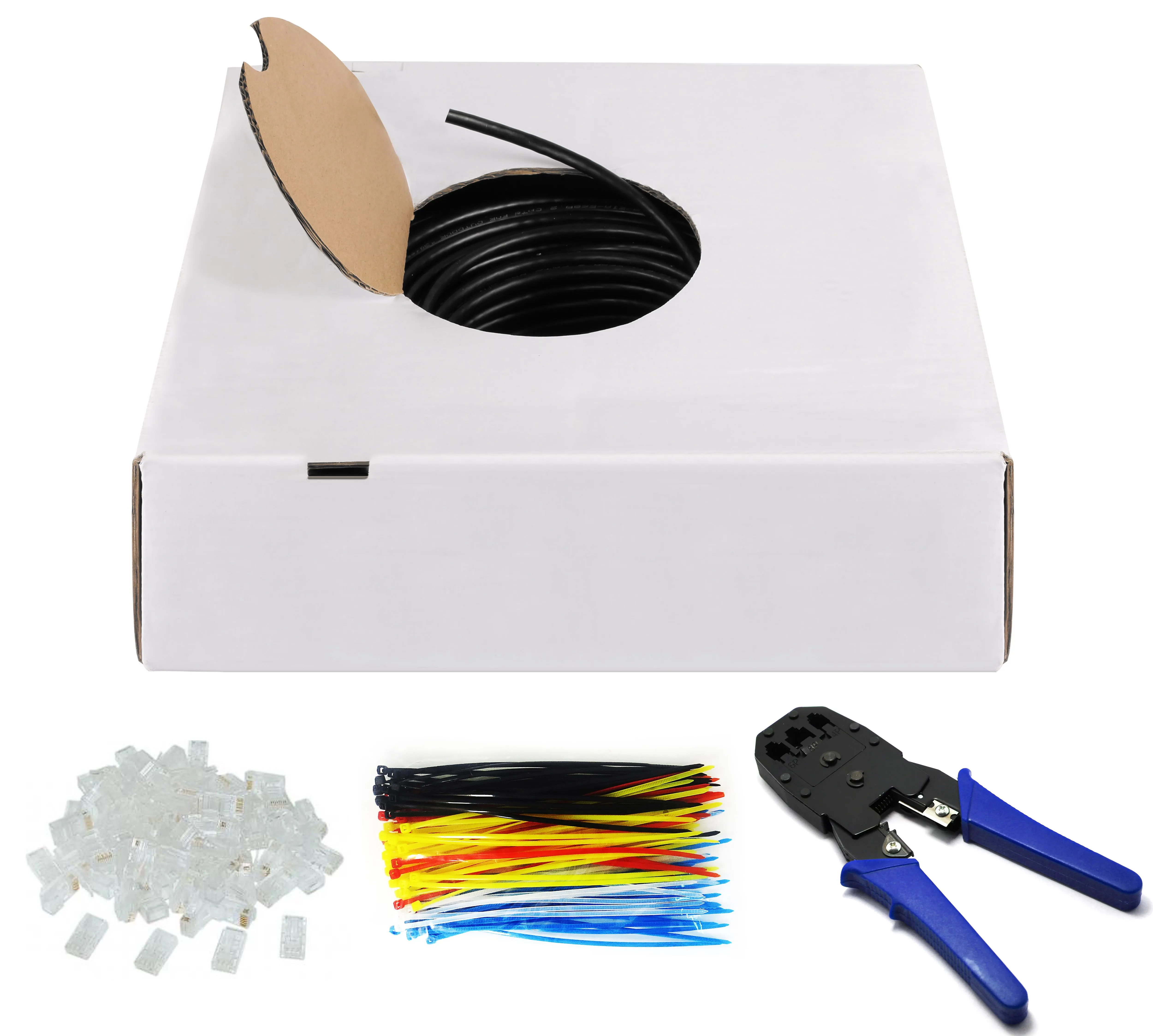 [137451] CAT6 LAN-kit Udendørs, 100m