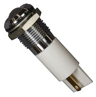 [137505] Kontrollampe, 14mm Hævet LED, 12VDC, IP67, HVID