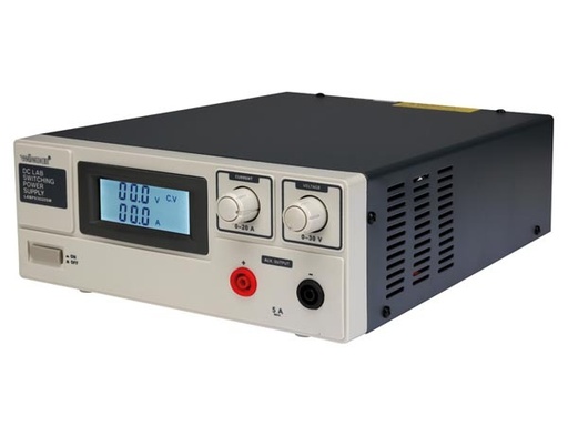 [137994] Laboratoriestrømforsyning, 0-30VDC / 0-20Am, LED-display